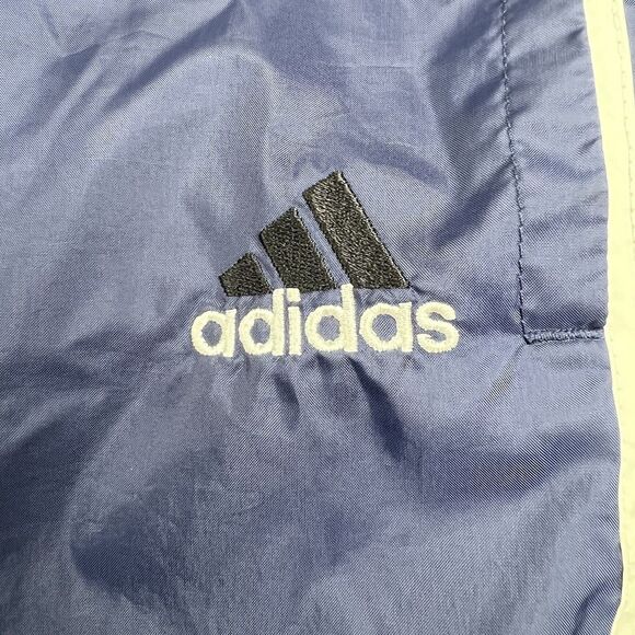 Vintage 90s Adidas Windbreaker Track Pants Zip Ankle Men’s L Blue 3 Stripe - Picture 4 of 6